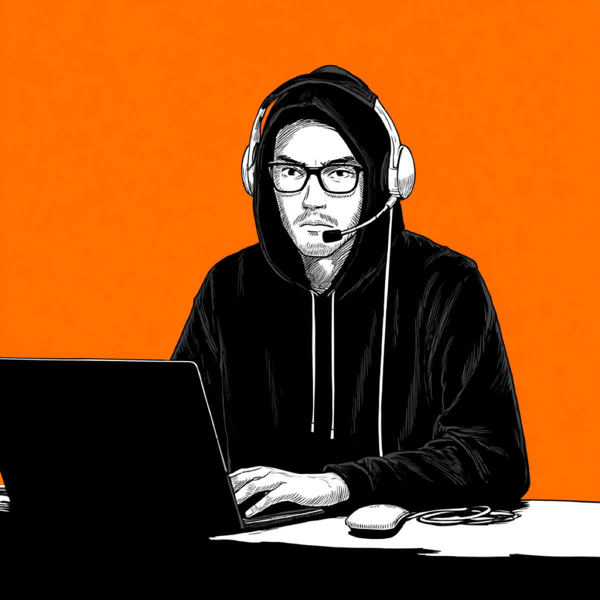 Geek Squad scams tech support trap - hooded cybercriminal running fake technical support scam operations targeting unsuspecting victims through fraudulent Best Buy Geek Squad impersonation