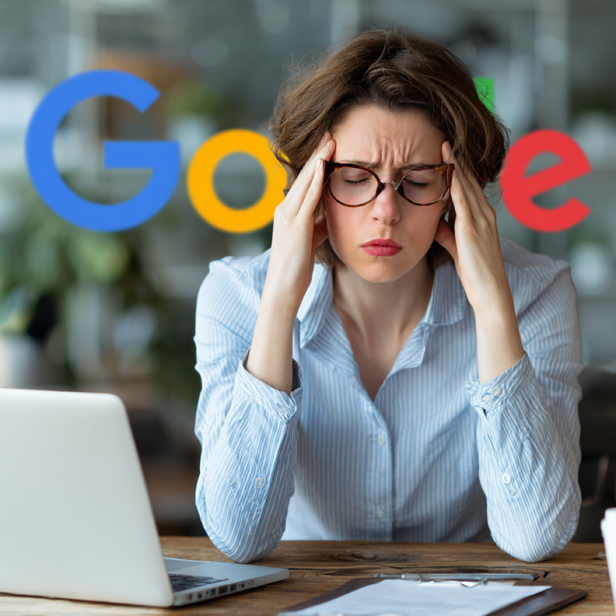 Profile issues cost customers daily - stressed business owner dealing with Google Business Profile problems causing daily customer loss and revenue decline